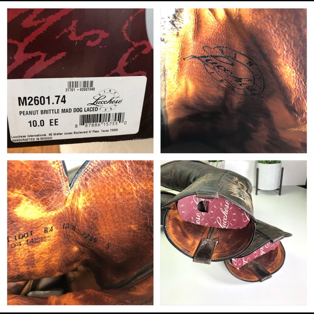 Lucchese Peanut Brittle Mad Dog Western Boots - Picture 8 of 8